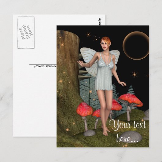 Fairy Butterfly Postkarte (Vorne/Hinten)