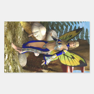 Fairy Butterfly Rechteckiger Aufkleber