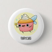Fairy Cake Funny Cupcake Puff Button (Vorderseite)
