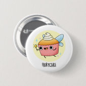 Fairy Cake Funny Cupcake Puff Button (Vorne & Hinten)