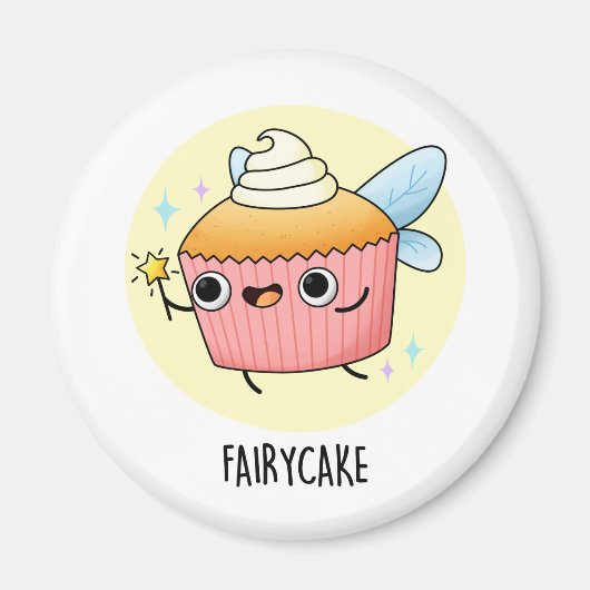 Fairy Cake Funny Cupcake Puff Magnet (Vorne)