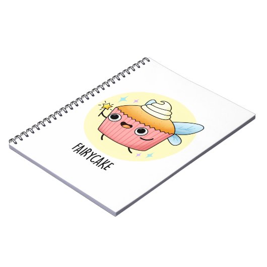 Fairy Cake Funny Cupcake Puff Notizblock (Linke Seite)