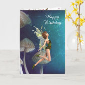 Fairy Card "Happy Birthday" Karte (Gelbe Blume)