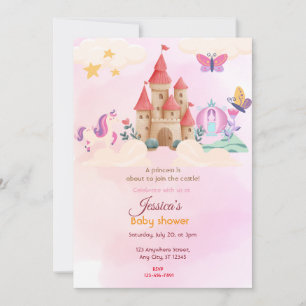 Fairy Castle Baby Shower Einladung