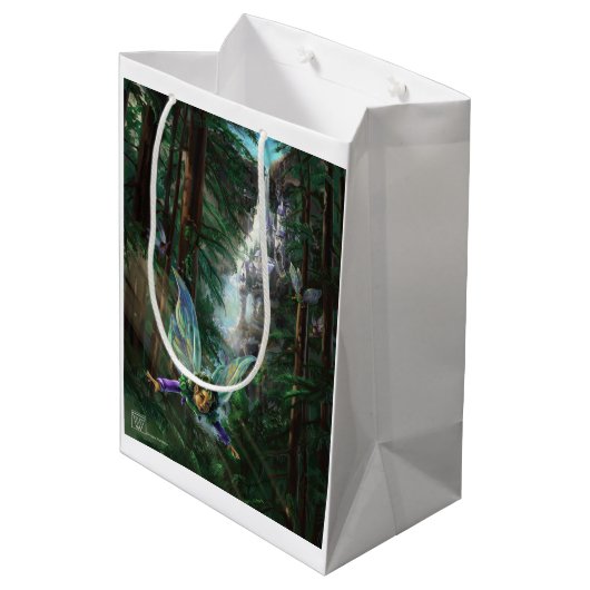Fairy Castle Forest Mittlere Geschenktüte (Rückseite Schrägansicht)