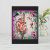 Fairy Castle mit Hummingbird Dankeskarte (Stehend Vorderseite)