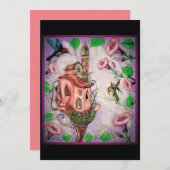 Fairy Castle mit Hummingbird Dankeskarte (Vorne/Hinten)