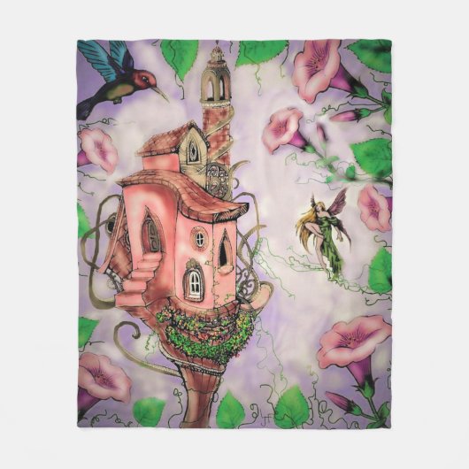 Fairy Castle mit Hummingbird Fleecedecke (Vorderseite)