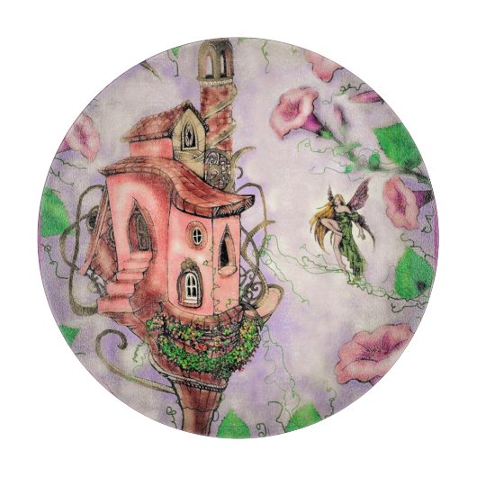 Fairy Castle mit Hummingbird Schneidebrett (Vorderseite)