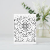 Fairy Cat und Rose Postkarte (Stehend Vorderseite)