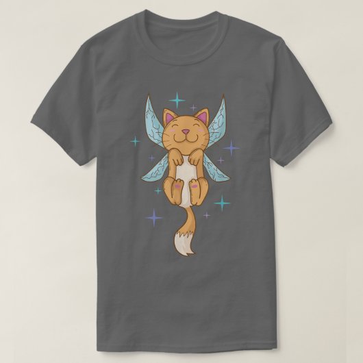 Fairy Cat with Wings  T-Shirt (Design vorne)