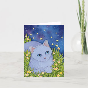 Fairy Cats Affirmation niedlich Cat Fee STARS card Dankeskarte
