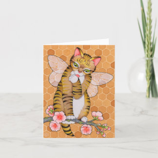Fairy Cats Affirmation niedliche Cat Fee TABBY Kar Dankeskarte