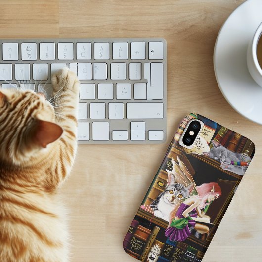 Fairy Cats Books Library Fantasy Case-Mate iPhone Hülle