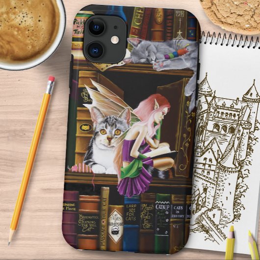 Fairy Cats Books Library Fantasy Case-Mate iPhone Hülle