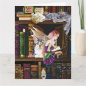 Fairy Cats Books Library Fantasy Karte (Vorderseite)