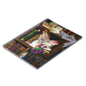 Fairy Cats Books Library Fantasy Notizblock (Linke Seite)