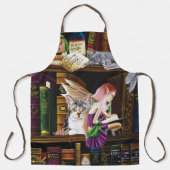Fairy Cats Books Library Fantasy Schürze (Vorderseite)