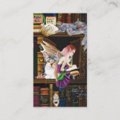 Fairy Cats Books Library Fantasy Visitenkarte (Vorderseite)