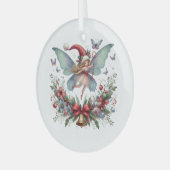 Fairy Christmas Butterfly Ornament Aus Glas (Vorderseite links)