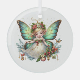 Fairy Christmas Butterfly Ornament Aus Glas