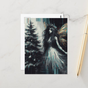 Fairy Christmas Glitch Postkarte