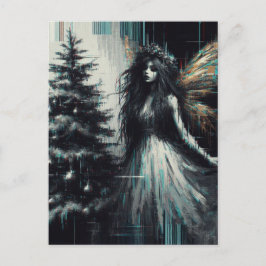 Fairy Christmas Glitch Postkarte
