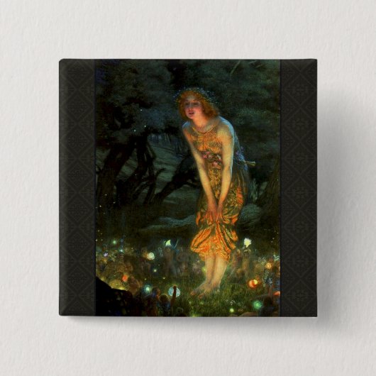 Fairy Circle Fairies Midsommer Eve Button (Vorderseite)