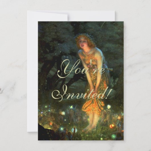 Fairy Circle Fairies Midsommer Eve Einladung (Vorderseite)
