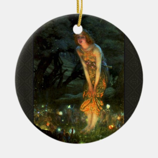 Fairy Circle Fairies Midsommer Eve Keramikornament (Vorne)