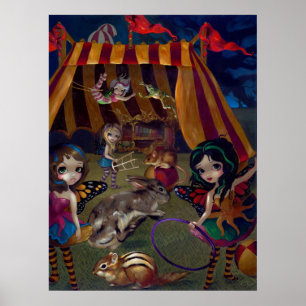 Fairy Circus ART PRINT Fantasy Fee Karneval Poster