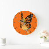 Fairy Clock Butterfly Feen Wall Clock Märchen Kuns Große Wanduhr (Zuhause)