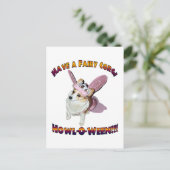 Fairy Corgi Howl-o-ween Postkarte (Stehend Vorderseite)