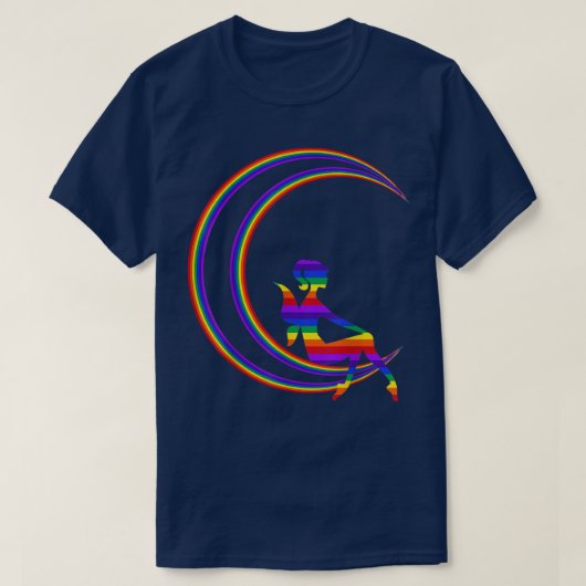 FAIRY CRECENT LUNAR MOON ART LIEBE SIE AUF DEM MUN T-Shirt (Design vorne)