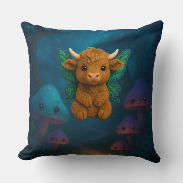 Fairy Critters™ Fairy Highland Calf Kissen (Vorderseite)