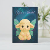 Fairy Critters™ Fairy Lamb Einladung (Stehend Vorderseite)