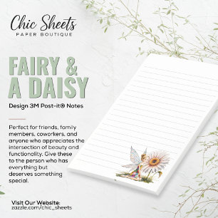 Fairy & Daisy Design Lined 3M Post-it® Notizen