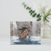 Fairy Deep in Thought - Titel: beschäftigt Postkarte (Stehend Vorderseite)