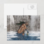 Fairy Deep in Thought - Titel: beschäftigt Postkarte (Vorne/Hinten)