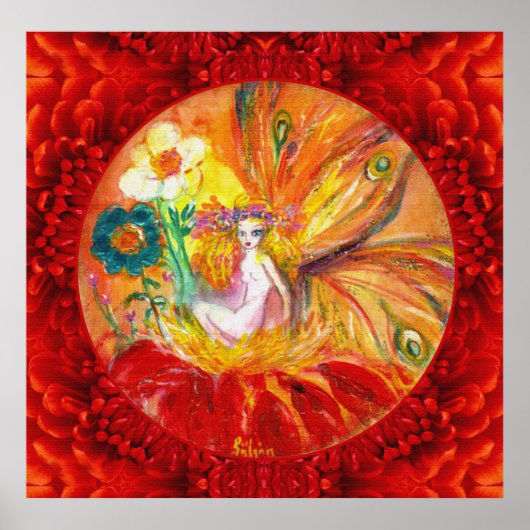 FAIRY DER BLUME, Red Yellow Fantasy Poster (Vorne)