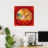 FAIRY DER BLUME, Red Yellow Fantasy Poster (Heimbüro)