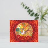 FAIRY DER BLUME Red Yellow Fantasy Postkarte (Stehend Vorderseite)
