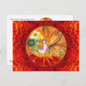 FAIRY DER BLUME Red Yellow Fantasy Postkarte (Vorne/Hinten)