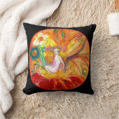 FAIRY DER BLUME, Schwarz-Gelb-Fantasie Kissen (Decke)