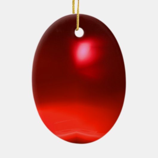 FAIRY DER BLUME Vibrant Red Ruby Keramik Ornament (Hinten)