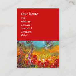 FAIRY DER ROTEN BLUME Blumenfantasie Visitenkarte