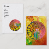 FAIRY DER SONNENBLUMEN Gelb-Rosa-Perle Visitenkarte (Vorne/Hinten)