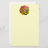 FAIRY DER SONNENBLUMEN, gelb, rosa weiß Briefpapier (Vorne/Hinten)