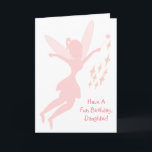 Fairy Design Personalisiert Daughter Geburtstag Karte<br><div class="desc">Grußkarte rosa Märchen Geburtstagskarte der Tochter. Passen Sie die Geburtstagskarte Ihrer Tochter an, und lassen Sie sie dann ausdrucken und an Sie senden oder laden Sie sie sofort herunter. Sollten Sie Hilfe bei der Anpassung benötigen, kontaktieren Sie uns über den Link auf dieser Seite. Personalisierte Geburtstagskarte von Mairy Design, die...</div>