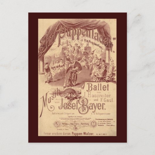 Fairy Doll Ballet - Die Puppenfee - Josef Bayer Postkarte (Vorderseite)